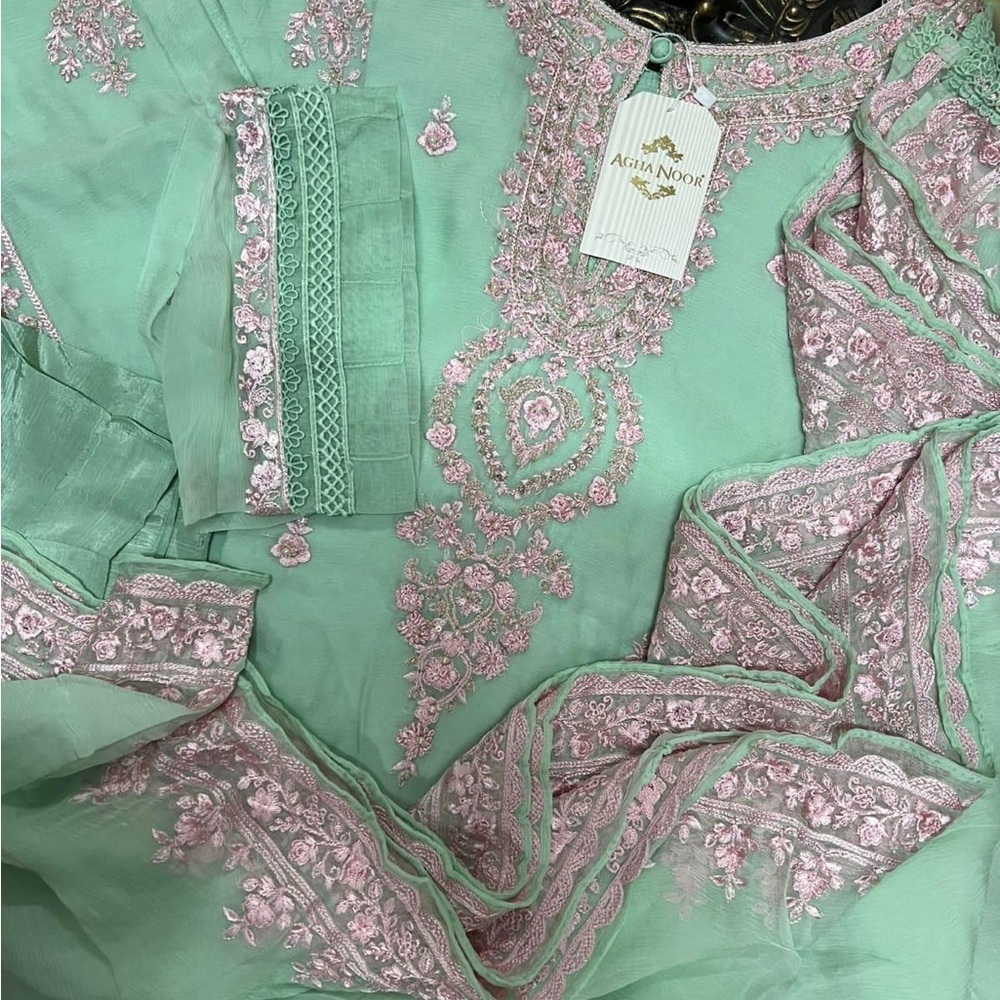 Aghanoor chiffon original 3pc suit size large
